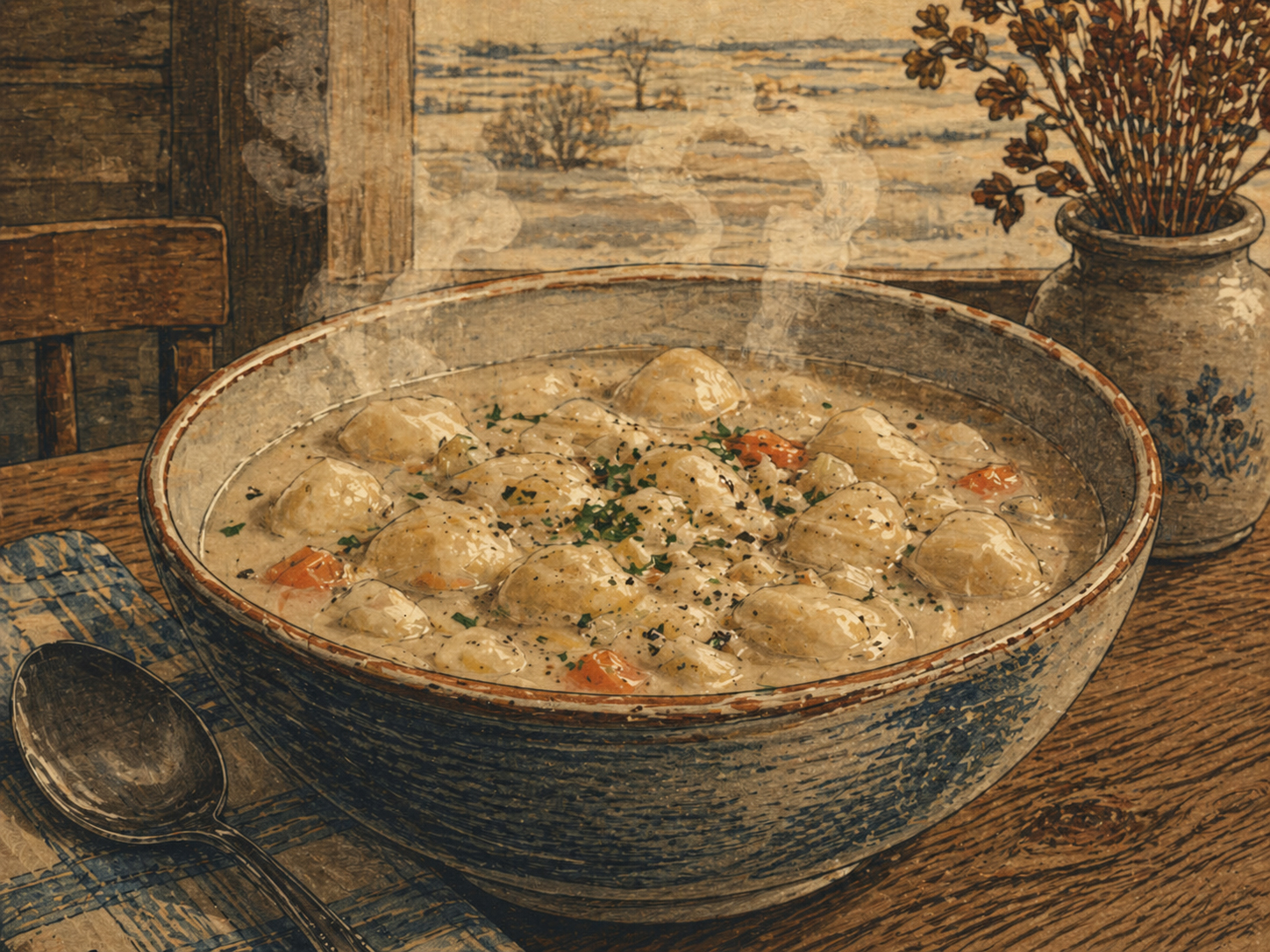 knoephla soupのボウル
